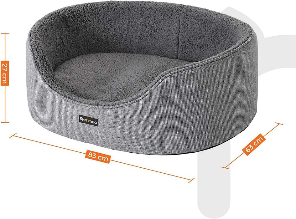 Legowisko dla psa Feandrea szare z poduszką