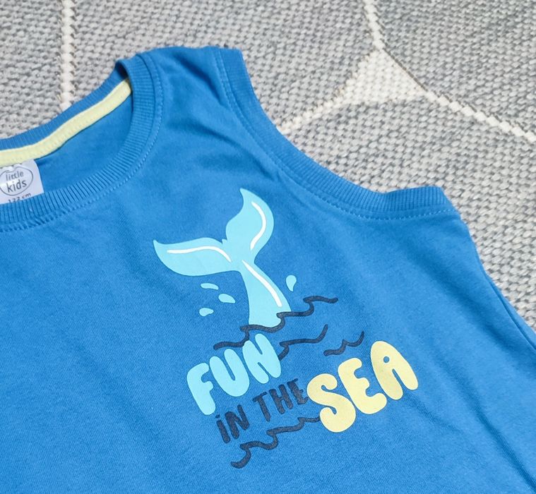 Bluzka na ramiączkach , podkoszulek 2 Sztuki 134