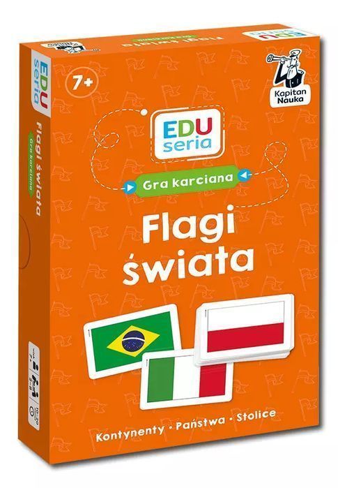 Kapitan Nauka. EDUseria. Flagi świata