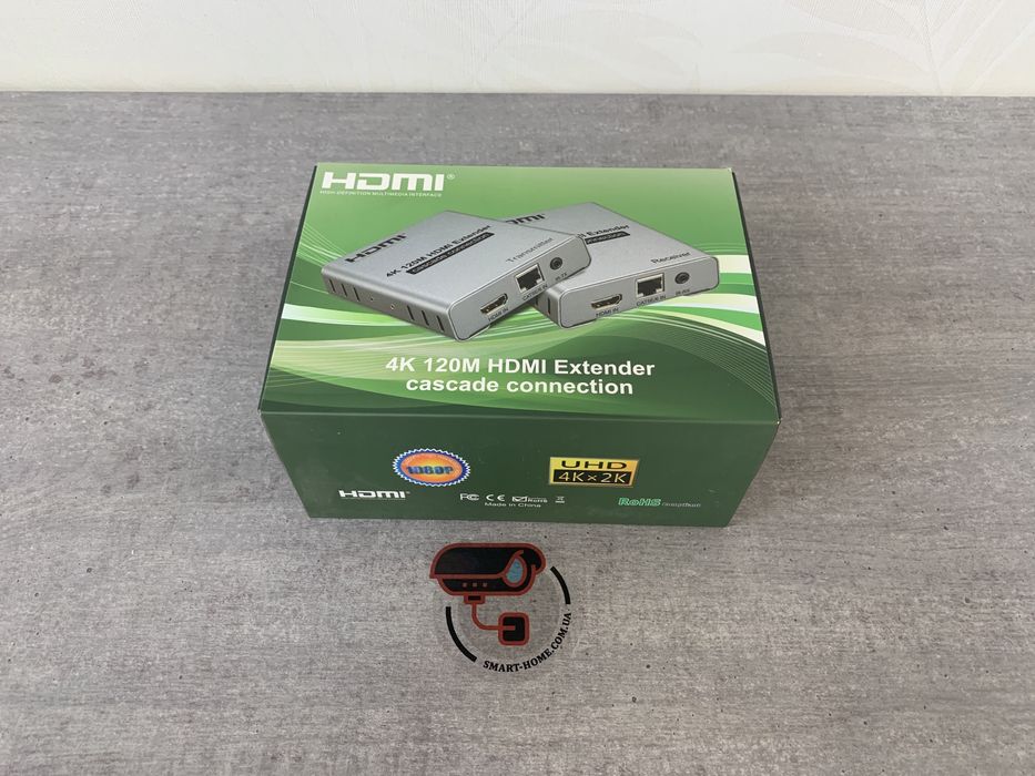 ХИТ ДО 120м HDMI по витой паре активный удлинитель сигнала передатчик