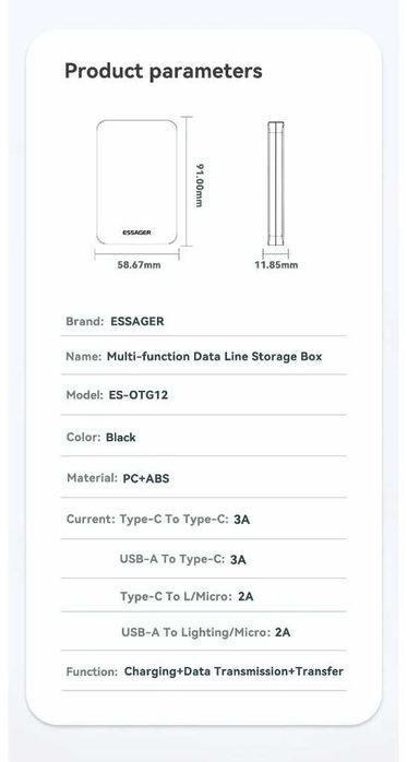 Adapter kabli USB - USB typ C / micro USB 4w1