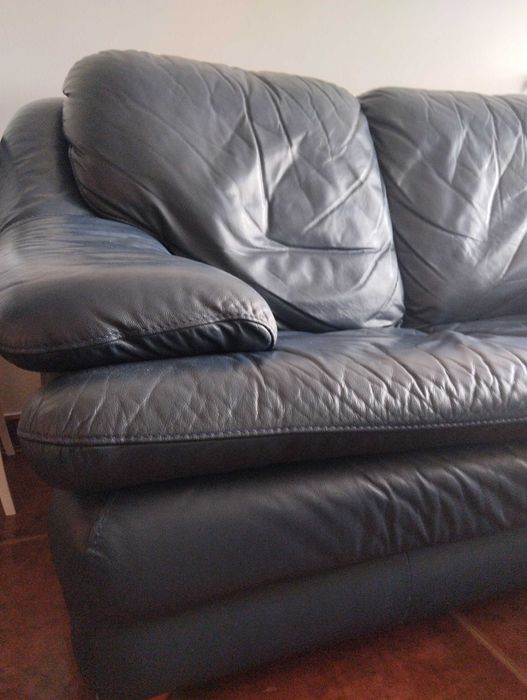 Par de Sofás azuis imitação de pele 250eur