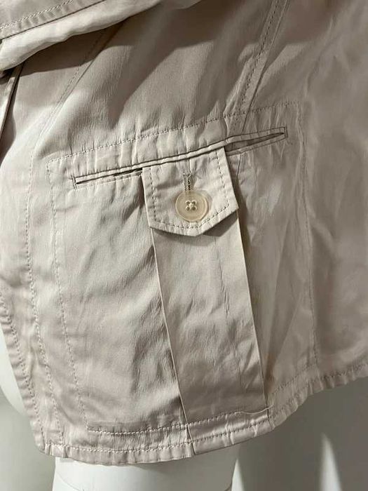 Jil Sander Beżowa Marynarka z Jedwabiem