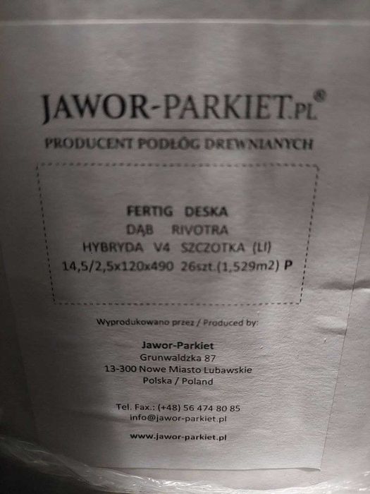 Jawor Parkiet Fertig Deska Dąb Rivotra Hybryda