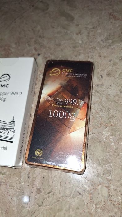 Barra cobre 1kg 999.99
