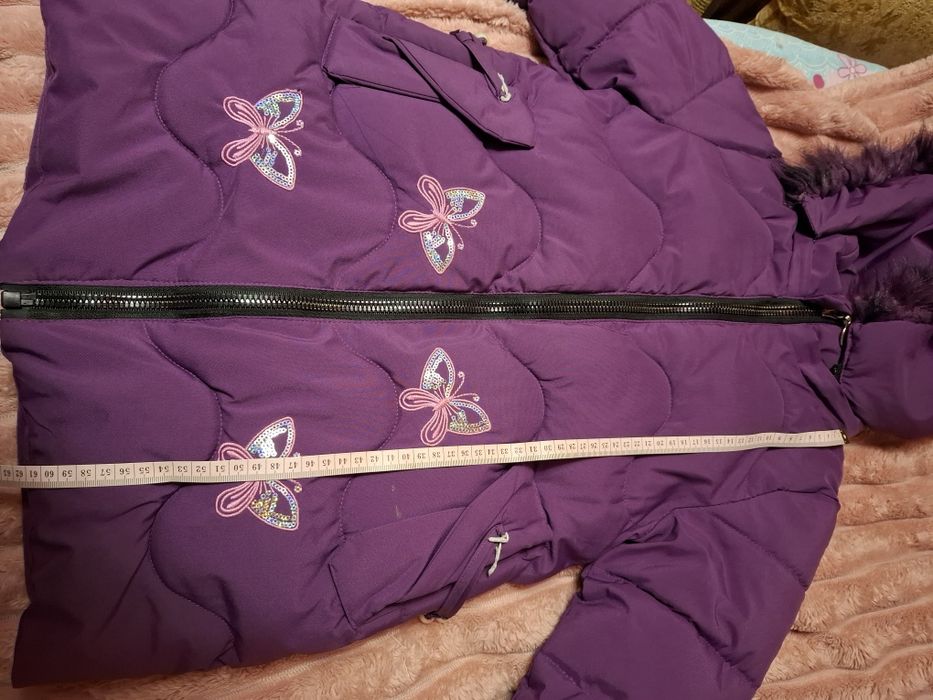 Куртка тепла на дівчинку 5-8 років