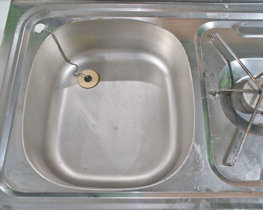 Zlew z kuchenką gazową - kamper, kemping, łódź