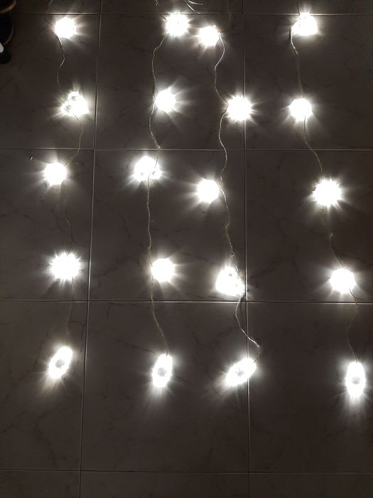 Luz/iluminação branca de decoração com corações e estrelas