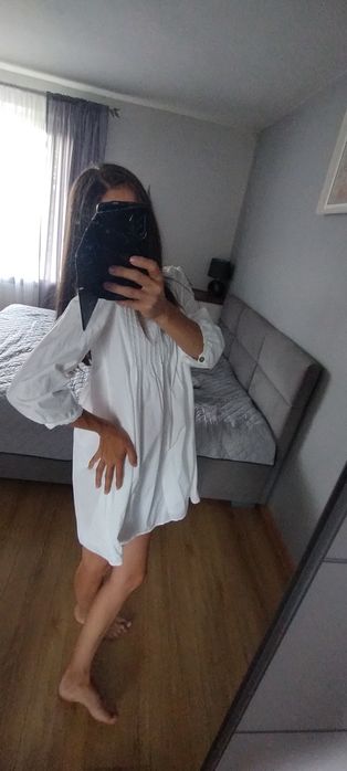 Biała sukienka baby doll mohito r xs
