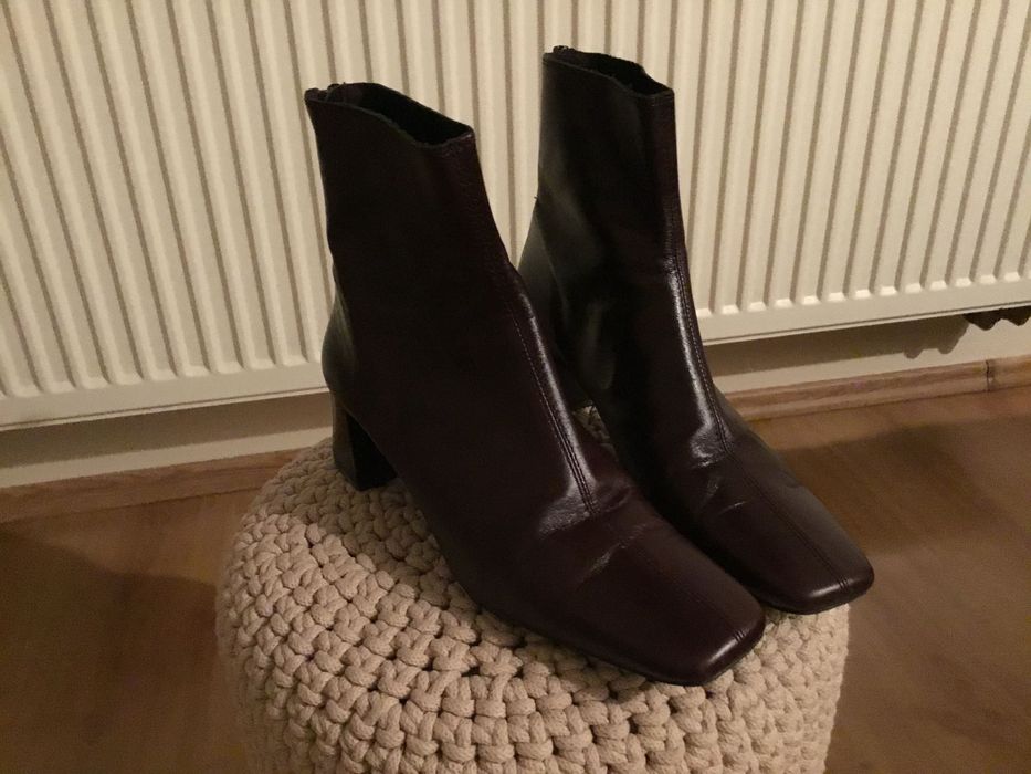 Botki skóra naturalna mango + torebka