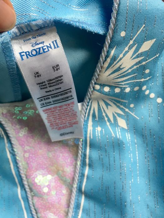 Oryginalny Strój Elsy z Frozen 2 122/128 7-8 l. księżniczka Disney