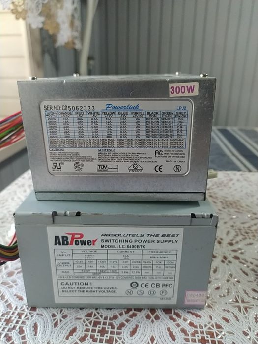 Блоки живлення для ПК. На запчастини.