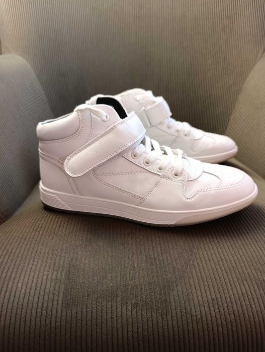 Шкіряні білі кросівки Zara High-top, 39 розмір