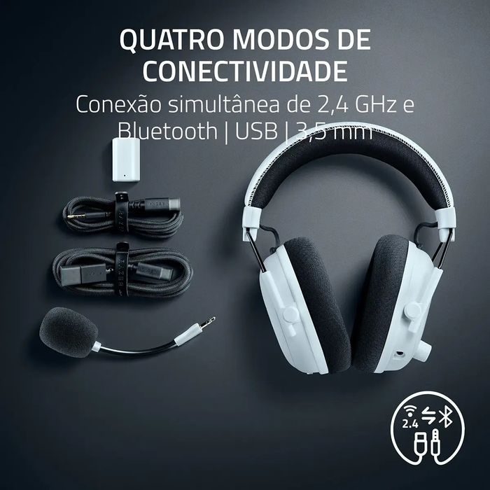 Headset Razer BlackShark V3 Pro Wireless/Bluetooth Branco