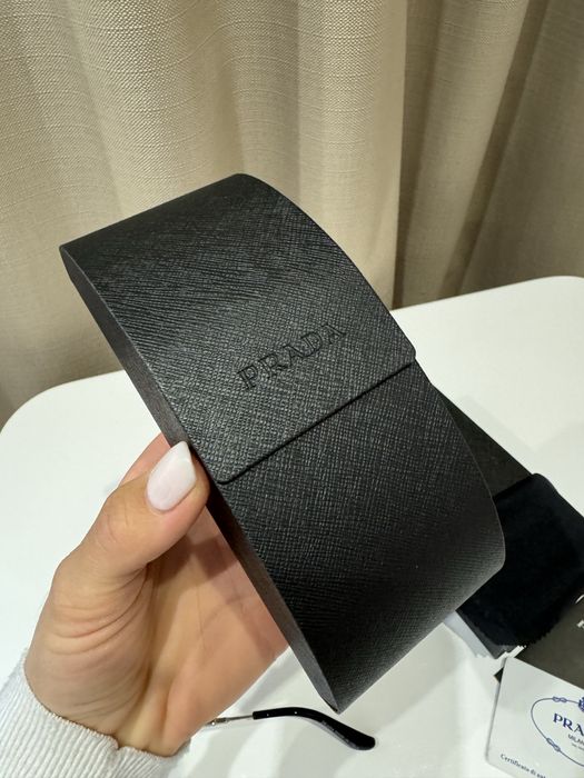 Окуляри Prada сонцезахисні тонка оправа прада очки тренд