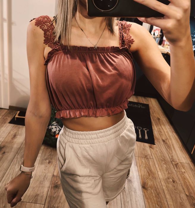 Crop top bluzka Primark koszulka na ramiączkach XS