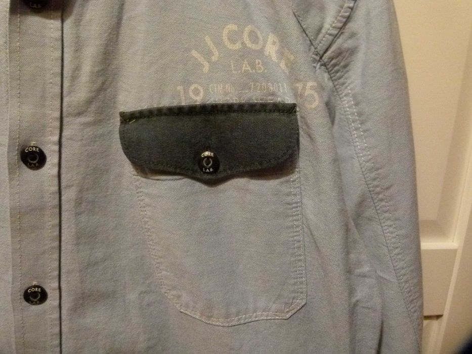 Jack & Jones koszula męska niebieska a'la jeans rozmiar L