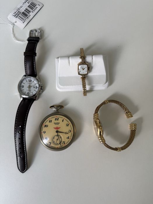 Лот годинників (вінтаж + сучасний) Casio, Joan Rivers, Hamilton, Marathon