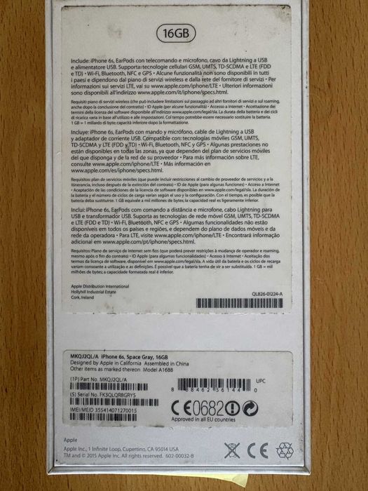 iPhone 6S 16Gb bloqueado à MEO
