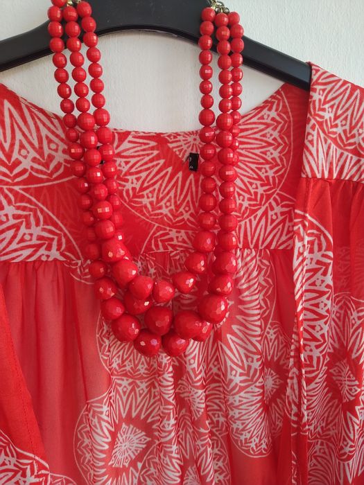 Conjunto Quimono / Kimono boho chic + colar vermelho- Primark - Tam.40