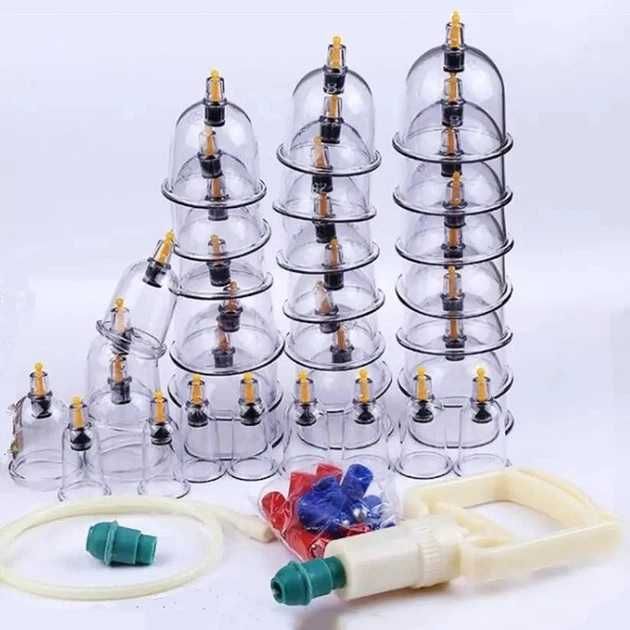 Набір вакуумних банок, Банки для вакуумного масажу,Антицелюлітні банки