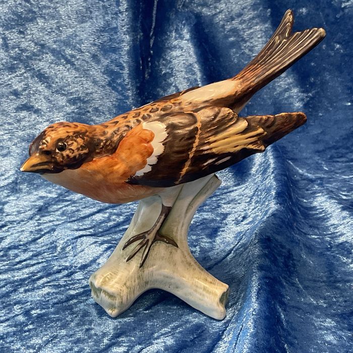 Ave porcelana pintura manual medida de 13 cm