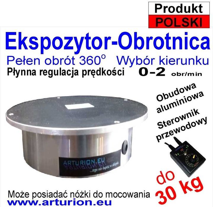 EKSPOZYTOR - Obrotnica Foto 3D - do 30 kg Regulacje-Funkcje