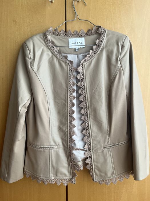 Casaco Bege em Ecopele