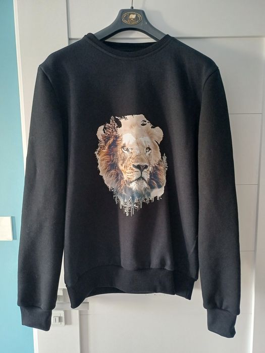 Nowa męska bluza Lew, gruba mięsista rozmiar M