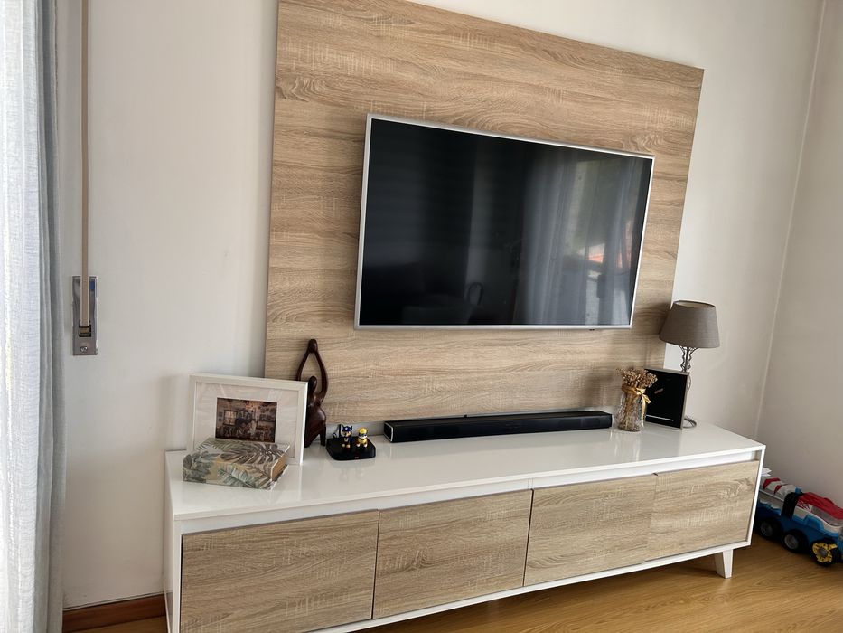 Conjuto moveis sala com painel de tv