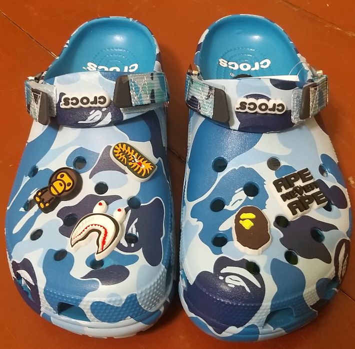 Крокси Crocs Classic Clog a Bathing Ape (BAPE) ABC Camo Blue