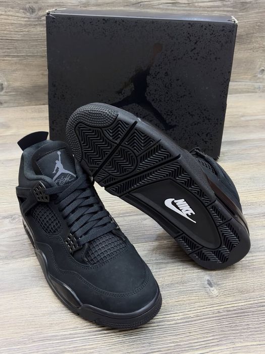 Air Jordan 4 black cat Джордани 4 чорні