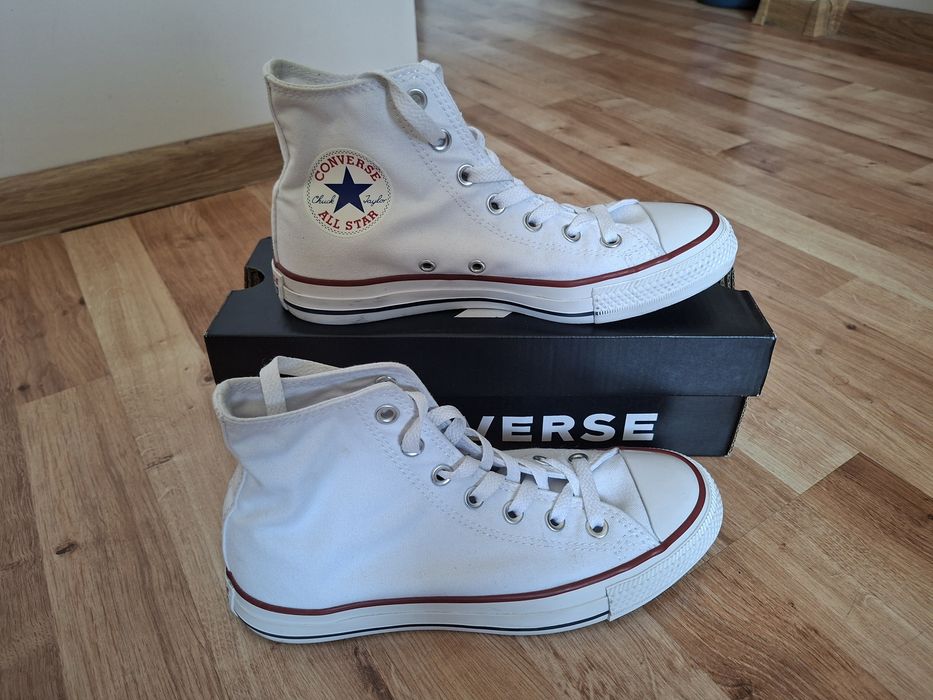 Converse białe wysokie r.37.5/24cm