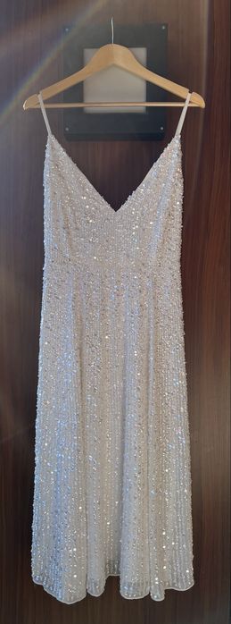 Sukienka ślubna midi z cekinami ASOS