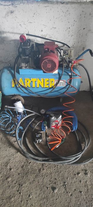 Kompresor, sprężarka 100l 400v + akcesoria