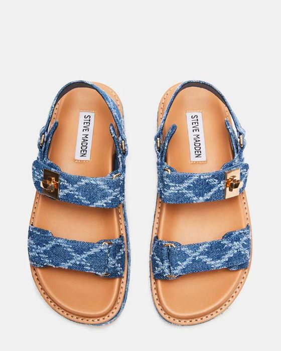 STEVE MADDEN Bigmona Denim Multi босоніжки босоножки