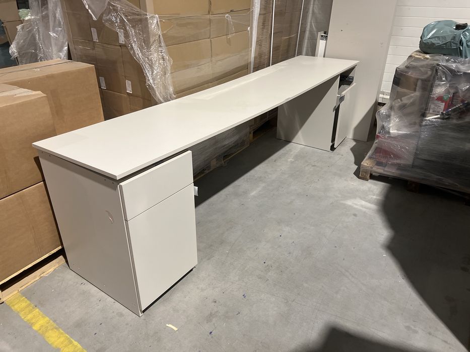 Biurko uzywane szare dlugie