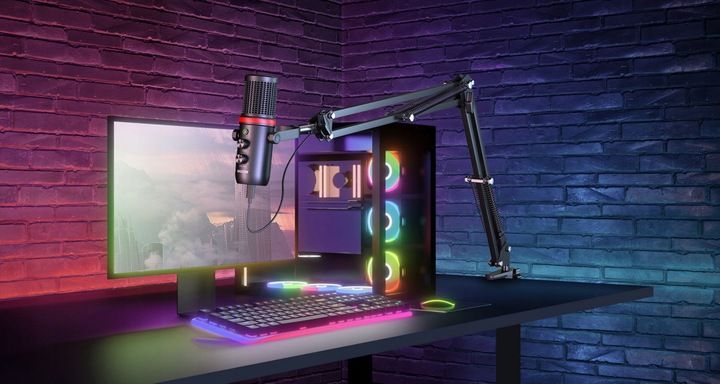mozos mkit-gx mikrofon ze statywem następca mkit-700pro v2 do komputera