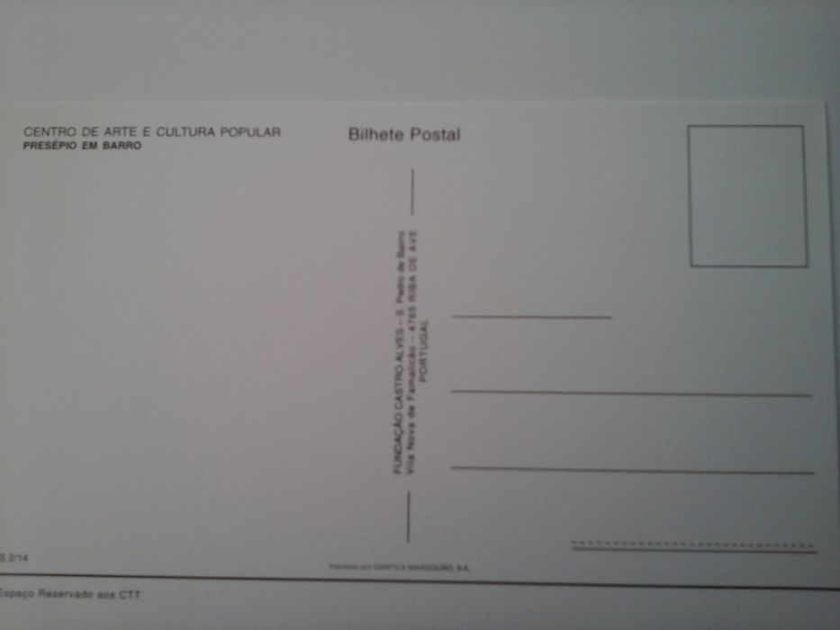 Conjunto de 8 postais da Fundação Castro Alves