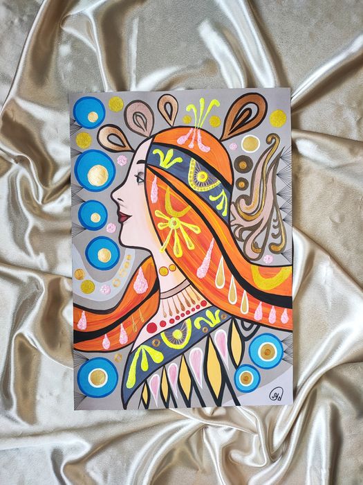 Картины на бумаге ручная работа