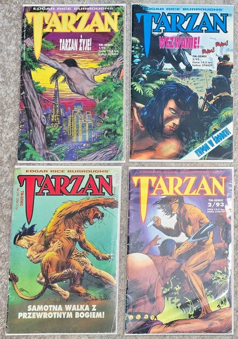Komiks Tarzan - kompletny zestaw 4 zeszytów TM-Semic