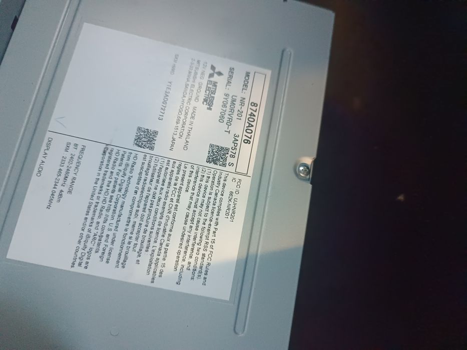 Магнітола SDA8 Mitsubishi ASX 2020