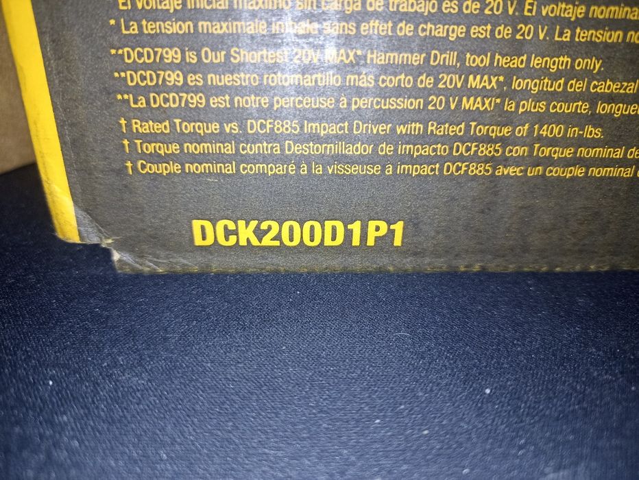 Набір інструментів DeWalt DCK200D1P1 (шуруповерт + імпакт)