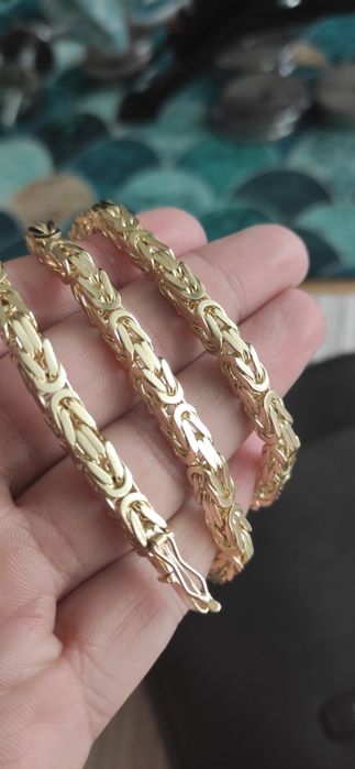 Złoty Łańcuch Splot Królewski 585 Nowe!