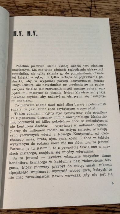 N.Y NY. Nowy York. Jan Zakrzewski