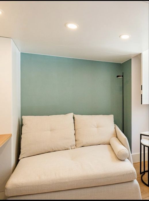 Sofá areia oara espacos pequenos com design