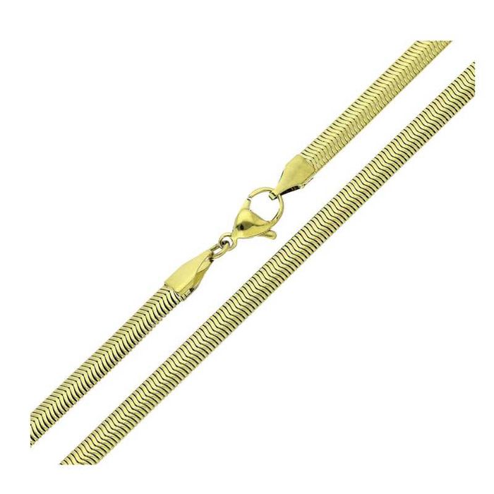 81463 Łańcuszek 14k pozlacany 45 CM 4 MM splot żmijka płaska