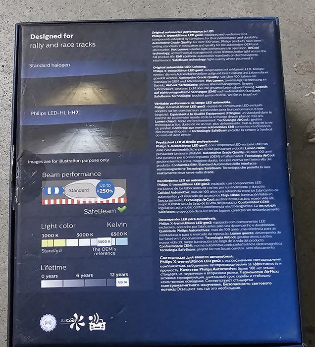 Lampadas Led h7 phillips extreme gen2