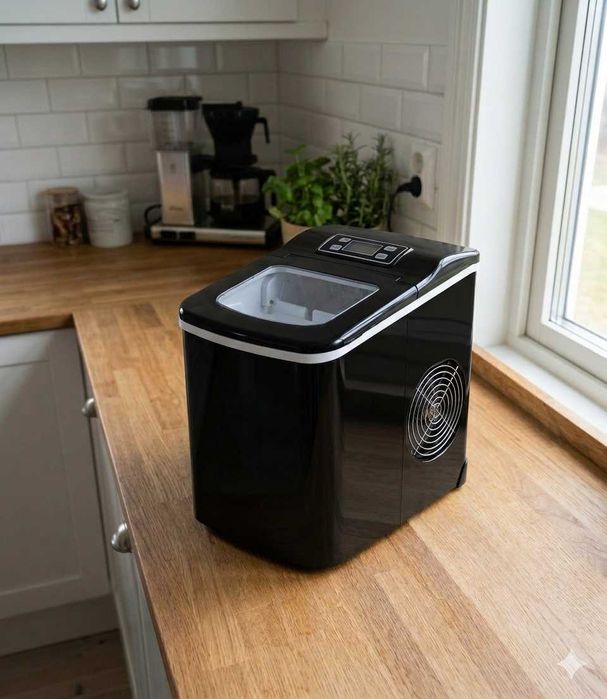 NOWA Kostkarka do lodu 12kg/24h wyświetlacz LCD timer 2L szybka cicha kostki S L samoczyszczenie domowa maszyna do lodu + DOSTAWA 24H