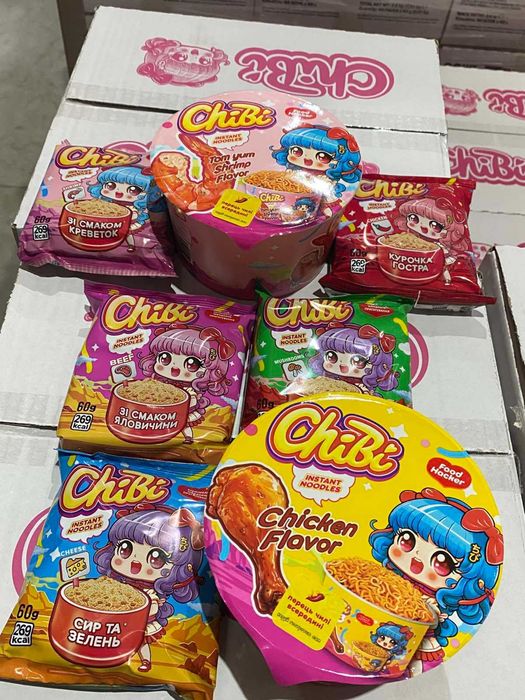 Вермішель швидкого приготування ChiBi (Чібі) різні смаки